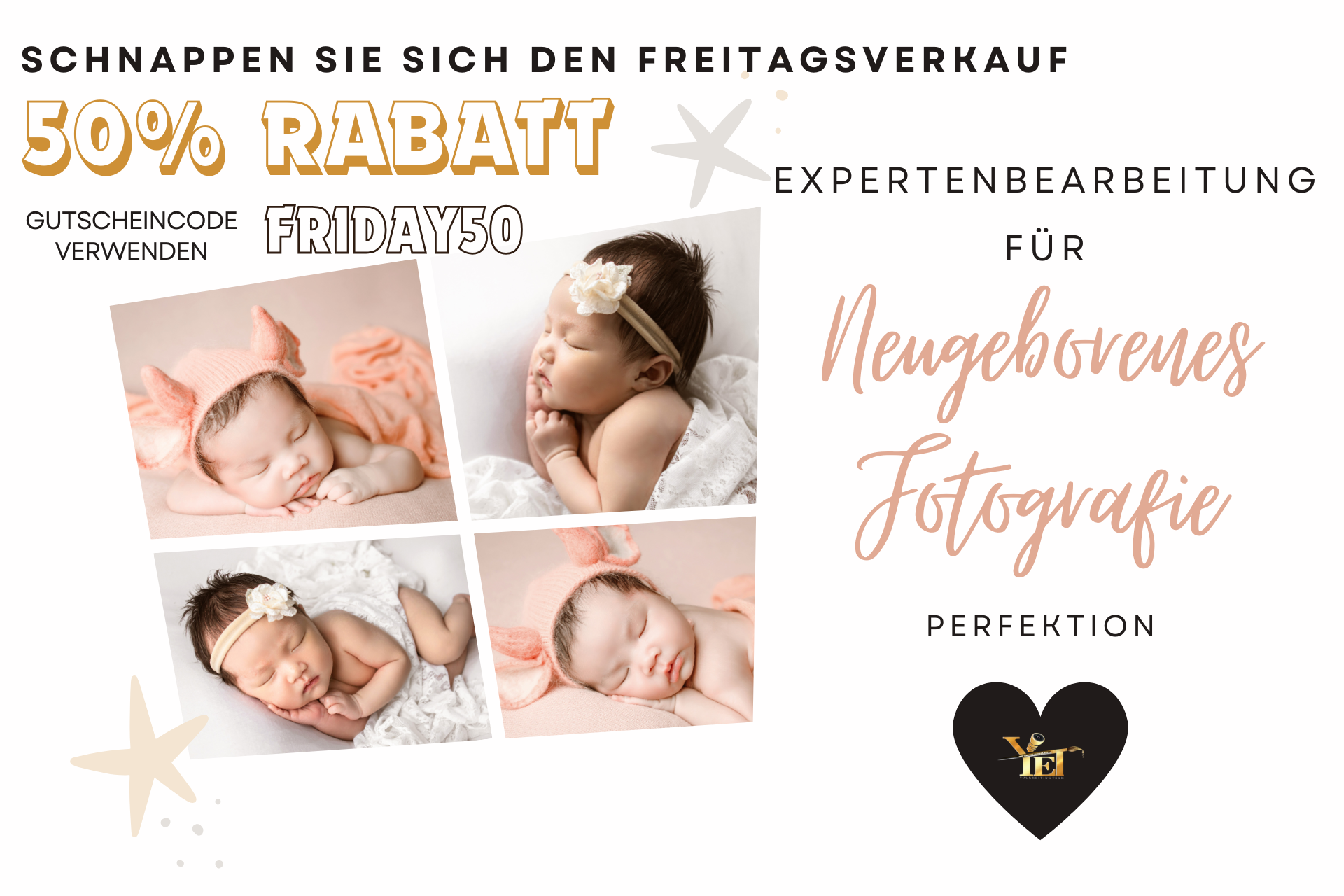 Fotobearbeitung für Neugeborene und Retuschier Dienste für Baby-Fotoshootings