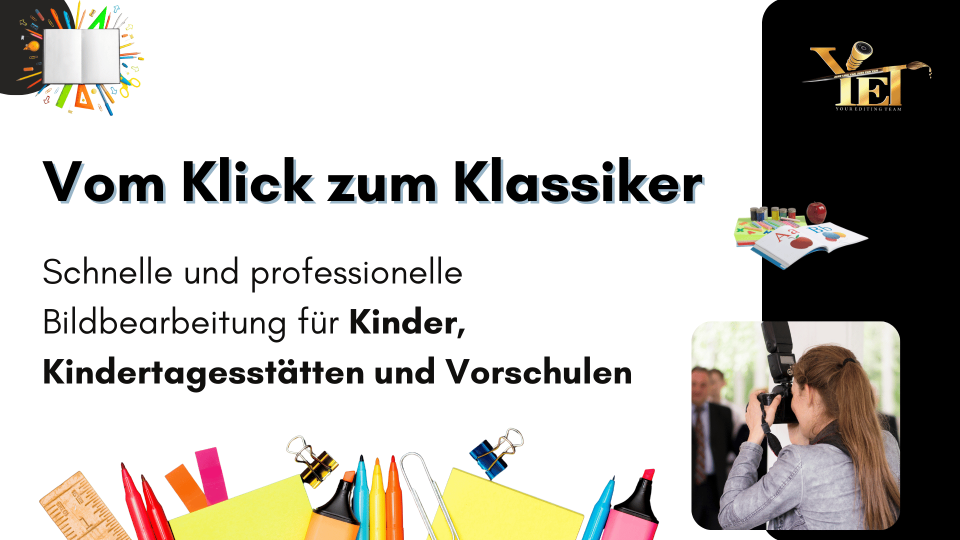 Entdecken Sie die fünf größten Herausforderungen bei der Bearbeitung von Kindergartenfotos und erfahren Sie, wie Profis sie lösen. Erfahren Sie, ob Outsourcing oder Inhouse-Bearbeitung am besten funktioniert, und entdecken Sie Lösungen für die Massenbearbeitung für Schul- und Kita-Fotografen.