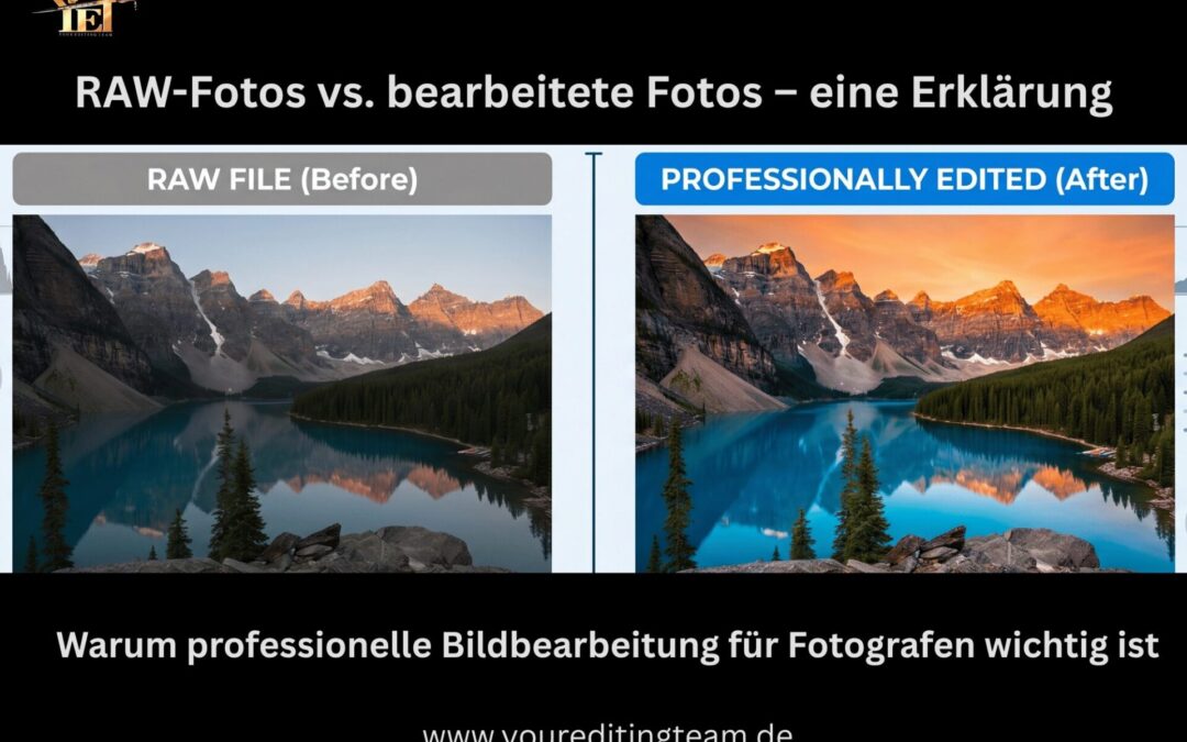 professionelle Bildbearbeitung, Bildbearbeitung auslagern für Fotografen, RAW vs bearbeitet Unterschied, Foto Retusche Service, High End Bildretusche Service